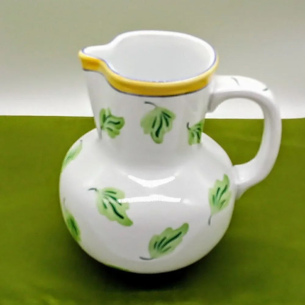 Vintage Herend Village Pottery Hand-Painted Crispin Ceramic Pitcher